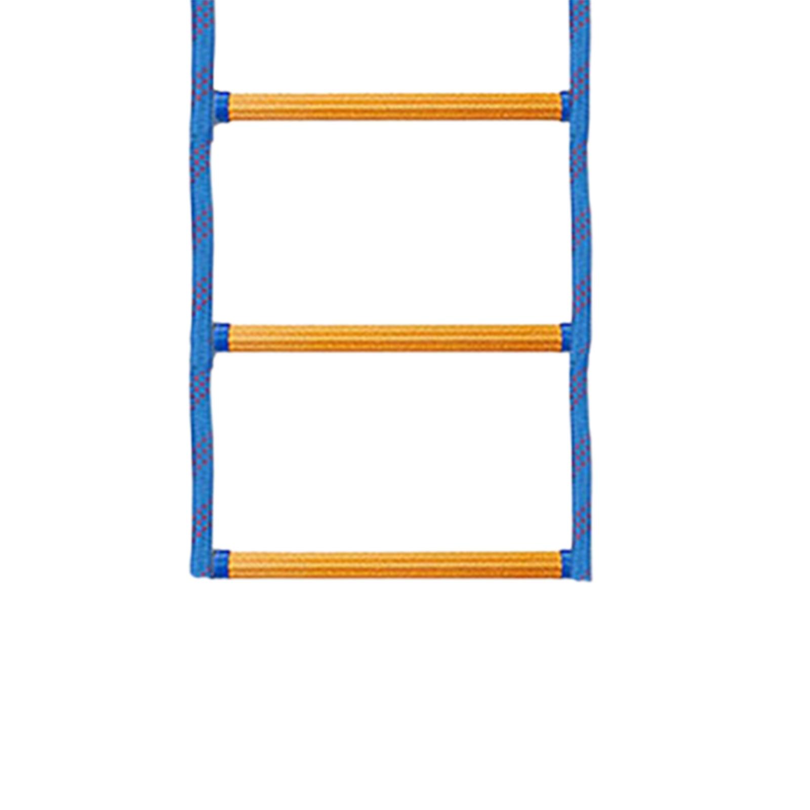 Rope Climb - บันไดเชือกสำหรับเรือแบบพกพา 5 ขั้น บันไดปีนไนลอนสำหรับงานหนัก สำหรับเรือโป๊ะ เรือตกปลา