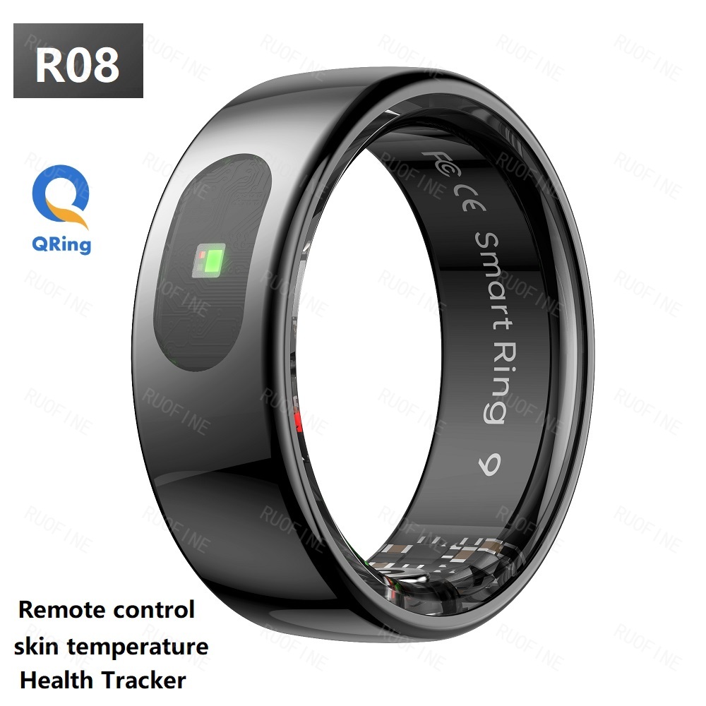 Gymnastic Ring - แหวน R08 Qring สำหรับผู้หญิงและผู้ชาย แจ้งเตือนข้อความ ควบคุมระยะไกล