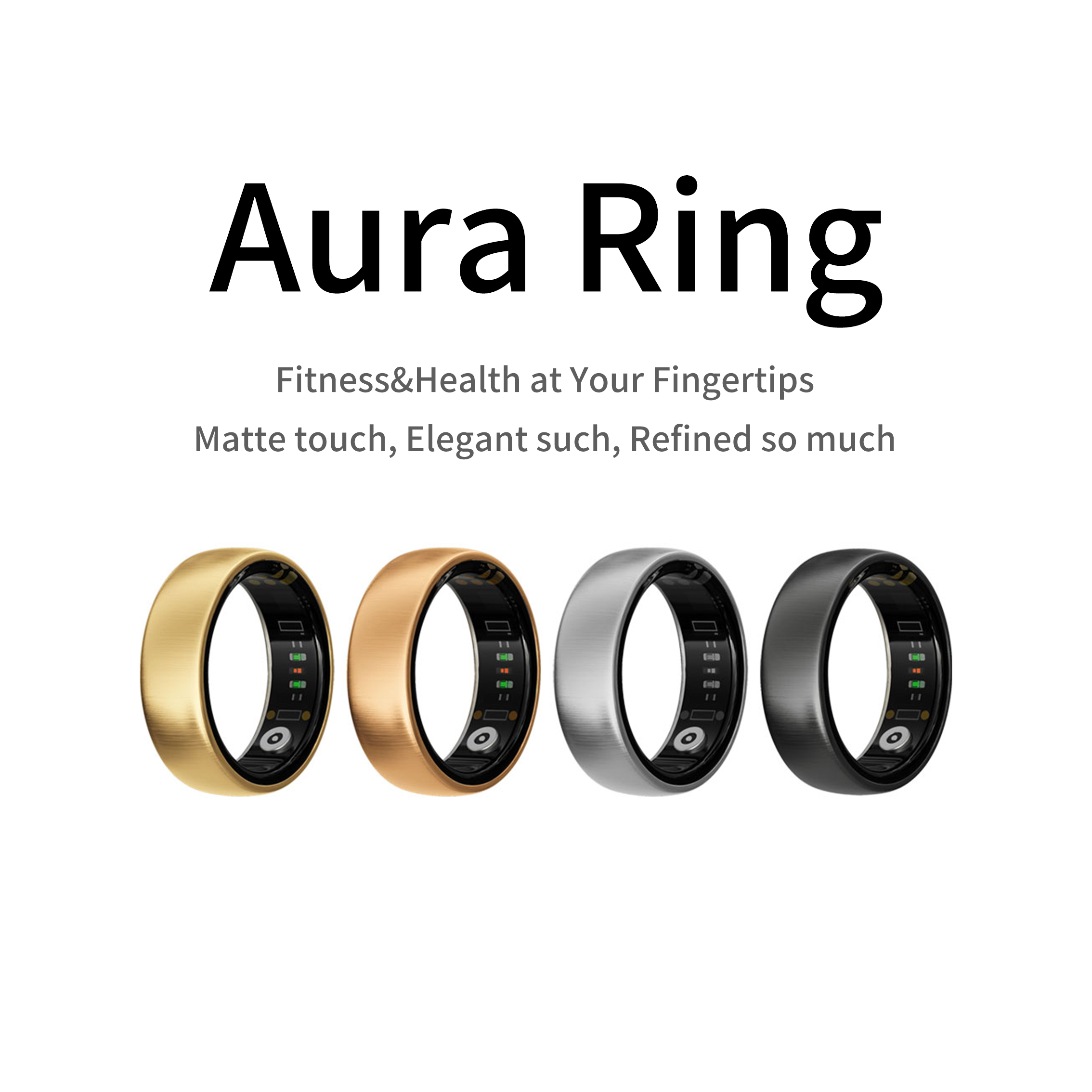 Gymnastic Ring - แหวนอัจฉริยะ AURA Matt สำหรับออกกำลังกาย ตรวจสุขภาพ ตรวจการนอนหลับ