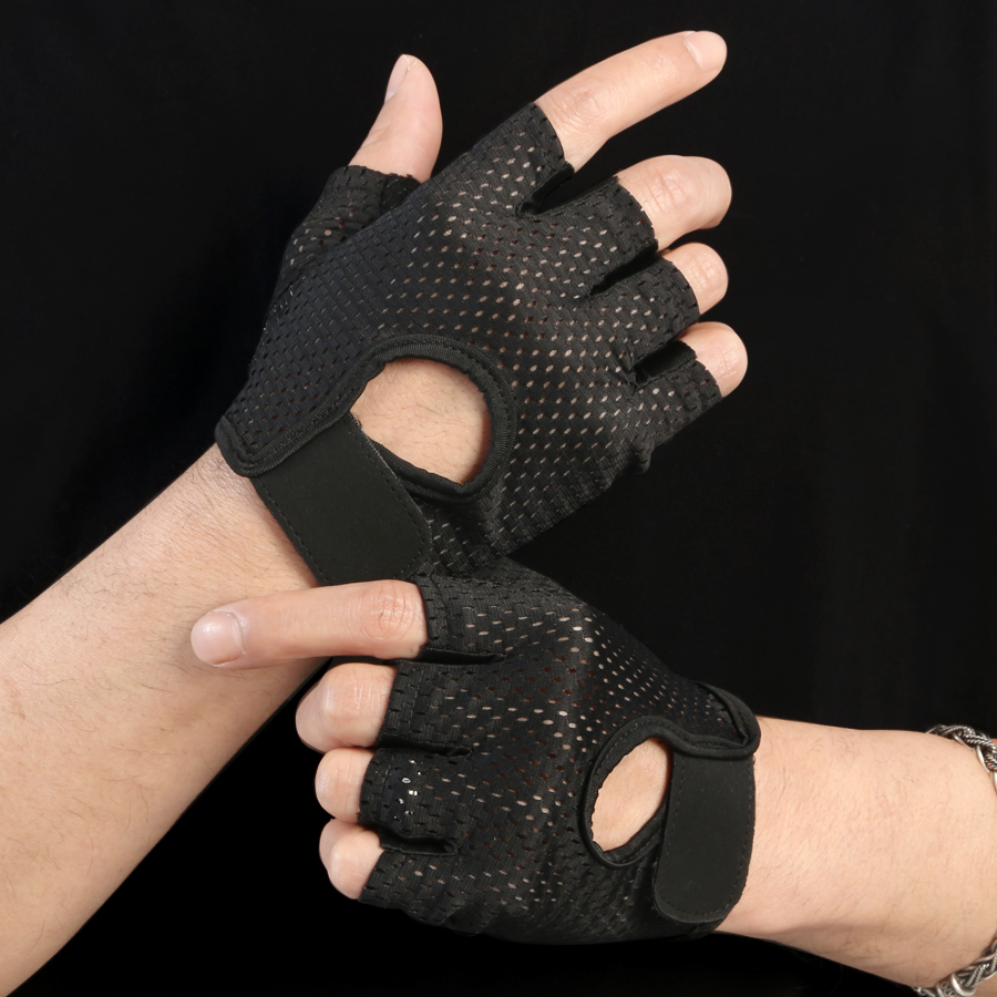 Weightlifting Gloves - ถุงมือยกน้ําหนักป้องกันฝ่ามือเต็มรูปแบบ, ถุงมือออกกําลังกายสําหรับยิม, ปั่นจักรยาน, ออกกําลังกาย, ระบายอากาศได้, น้ําหนักเบาเป็นพิเศษสําหรับบุรุษและ