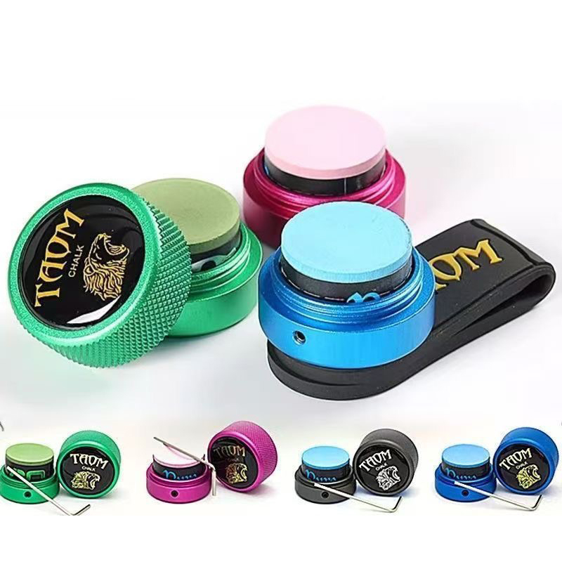Chalk Bag - อุปกรณ์บิลเลียดมืออาชีพ ที่ใส่ชอล์กแม่เหล็กยาง แบบพกพา พร้อมคลิปหนีบหนัง กระเป๋าใส่ผงชอล์ก