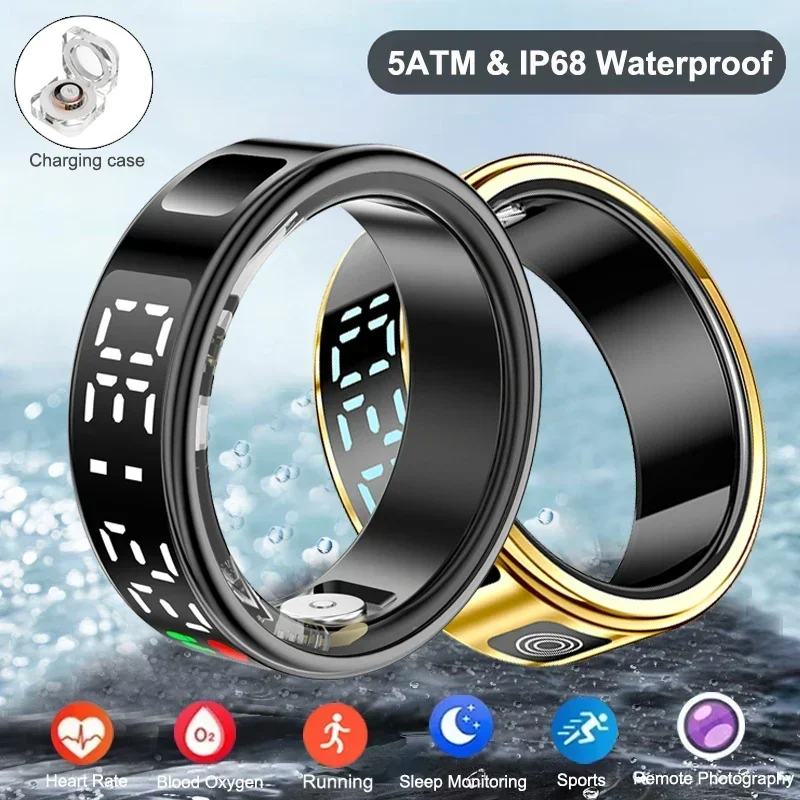 Gymnastic Ring - แหวนสมาร์ทสําหรับผู้ชายผู้หญิงสุขภาพ Tracker Heart Rate เลือดออกซิเจน Monitor
