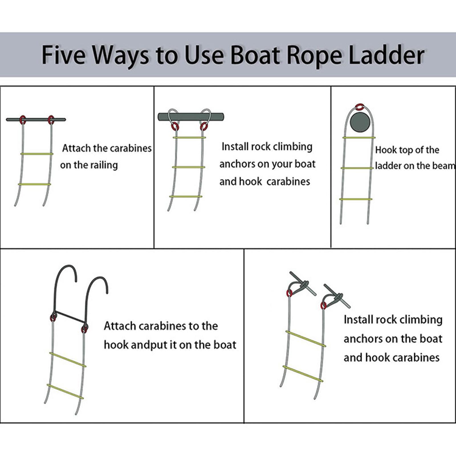 บันไดเชือกสำหรับเรือแบบพกพา 5  - Rope Climb บทวิจารณ์และราคา